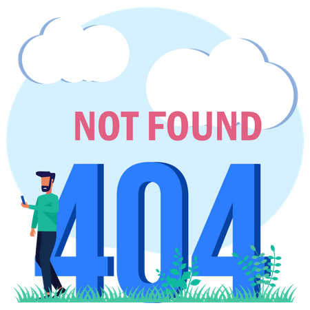 404 No encontrado  Ilustración