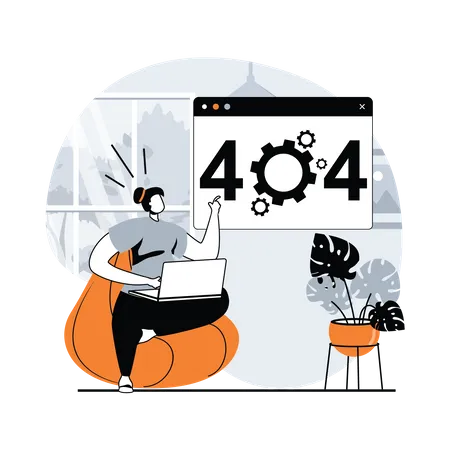 404 No encontrado  Ilustración