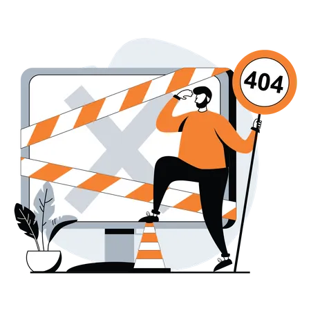 404 No encontrado  Ilustración