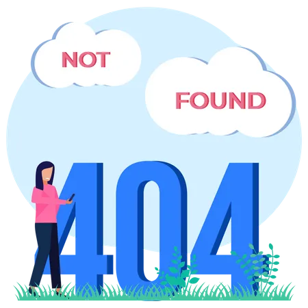 404 Not Found  Illustration