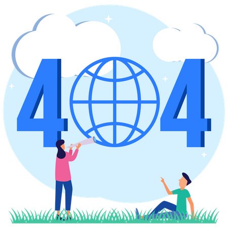 404 Not Found  Illustration