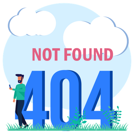 404 Not Found  Illustration