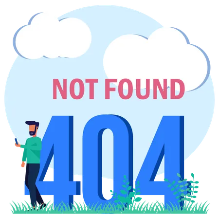 404 Not Found  Illustration