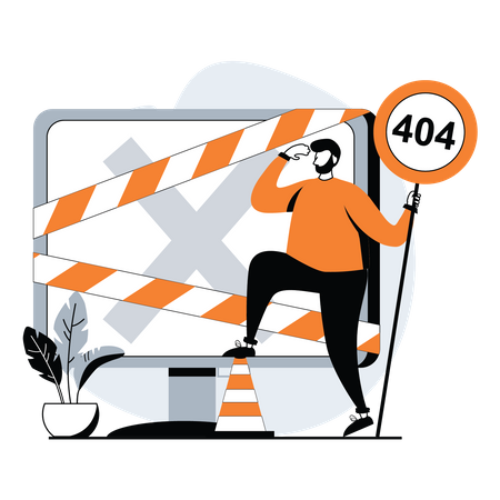 404 Not Found  Illustration