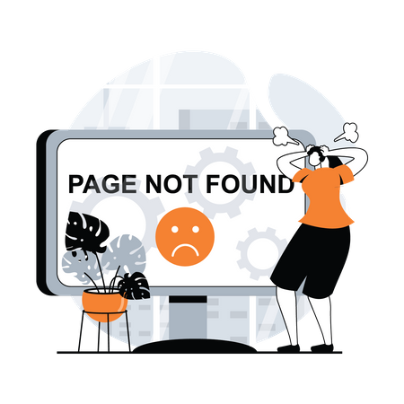 404 Not Found  Illustration