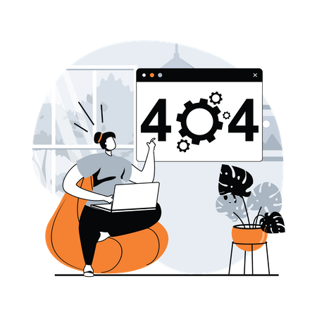 404 Not Found  Illustration