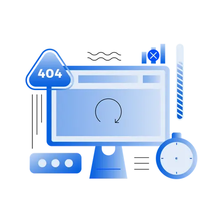 404 Not Found Network  Illustration