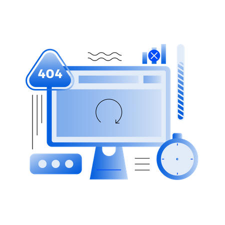 404 Not Found Network  Illustration