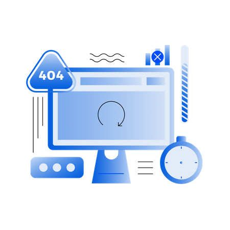 404 Not Found Network  Illustration