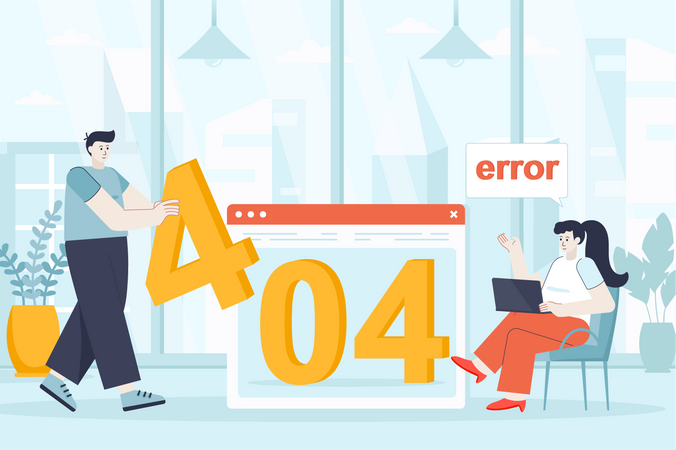 404 page error  Illustration