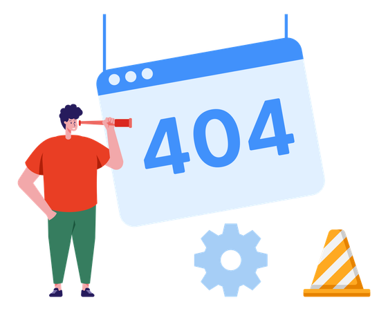 404 Page Not Found  イラスト