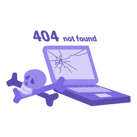 404 page not found  Illustration