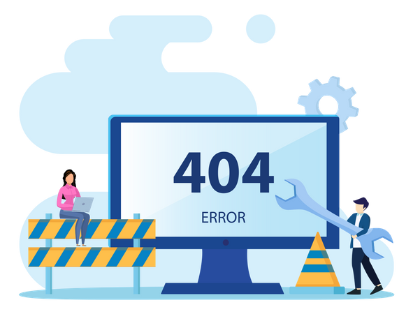 404 Page Not Found  일러스트레이션