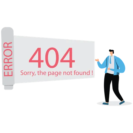 404 page not found  Illustration