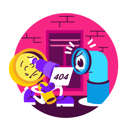 404 Page Not Found error  Illustration