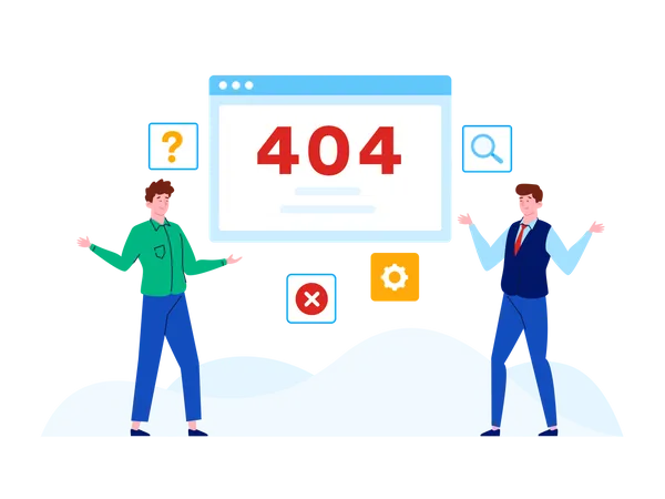 404 Page Not Found  Illustration