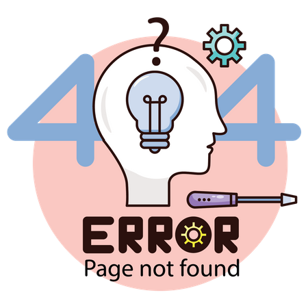 404 Page Not Found  Illustration