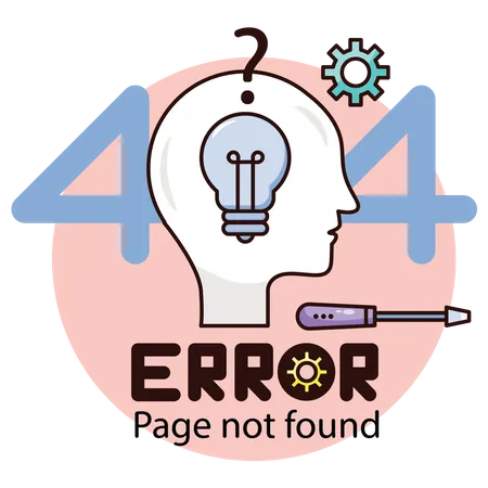 404 Page Not Found  Illustration