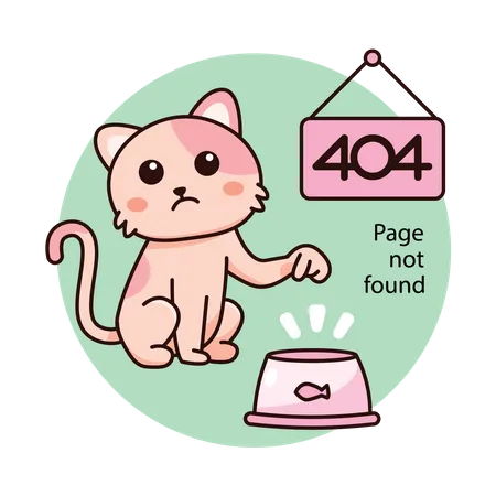 404 Page Not Found  Illustration