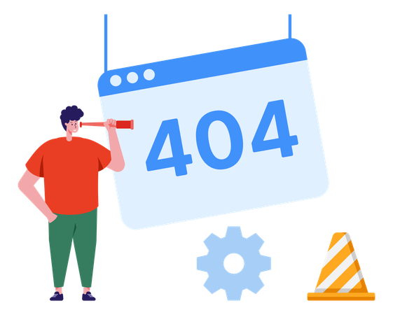 404 Page Not Found  Illustration