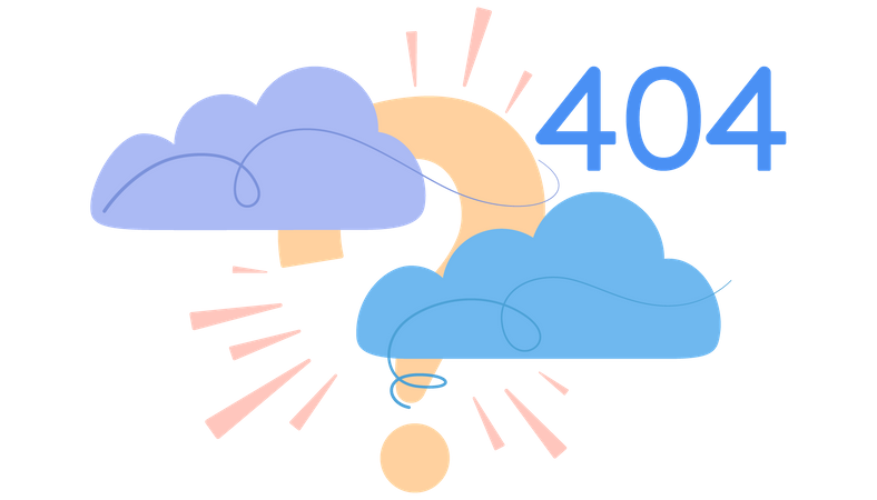 404 Page Not Found  Illustration