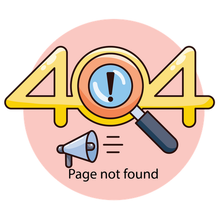 404 Page Not Found  Illustration