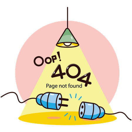 404 Page Not Found  Illustration