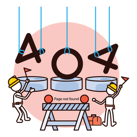 404 Page Not Found  Illustration