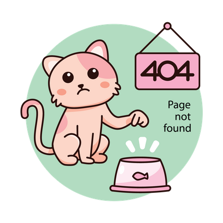 404 Page Not Found  Illustration