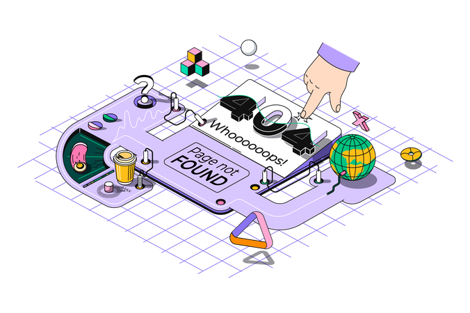 404 page not found  Illustration
