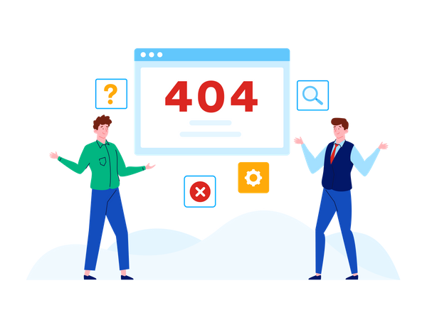 404 Page Not Found  Illustration