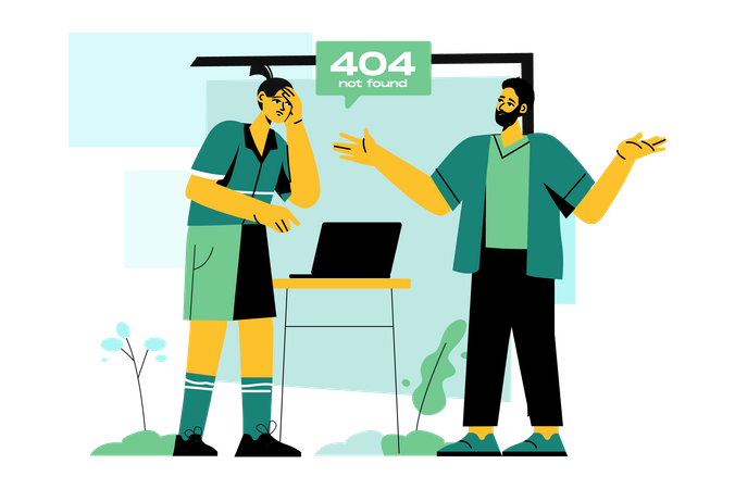 404 page not found  Illustration