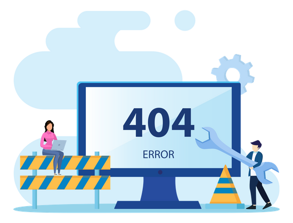 404 Page Not Found  Illustration