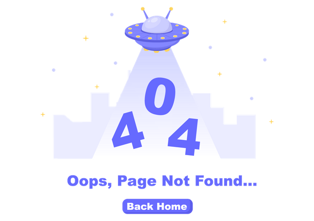 Página de erro 404 não encontrada  Ilustração