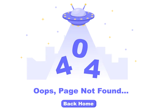 Página de erro 404 não encontrada  Ilustração