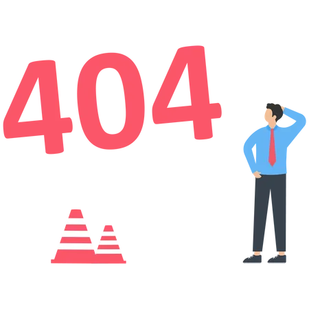 404 Página de erro ou arquivo não encontrado  Ilustração