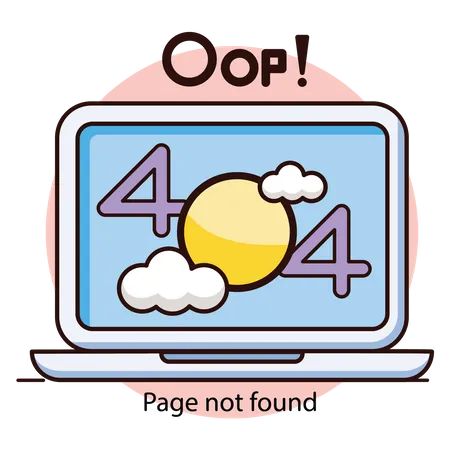 404 Página Não Encontrada  Ilustração