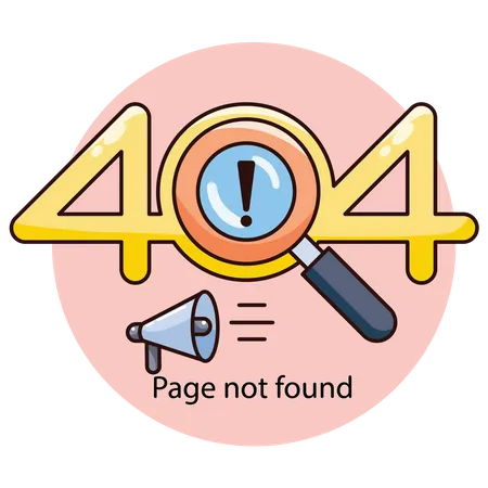 404 Seite nicht gefunden  Illustration