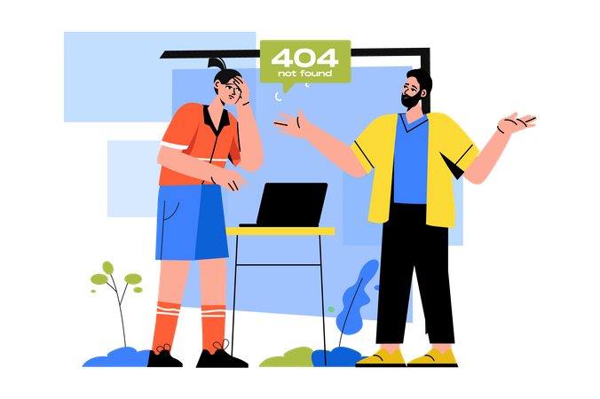 404 Seite nicht gefunden  Illustration