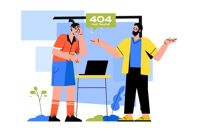 404 Seite nicht gefunden  Illustration