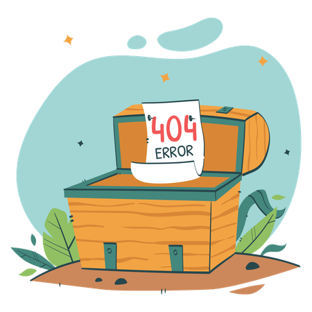 404 Treasure Chest  Illustration