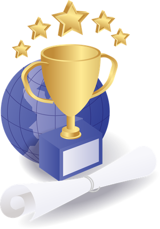 5 Star Achievement  Illustration