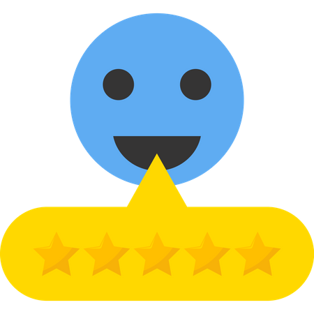 5 star positive reviews from customers  イラスト