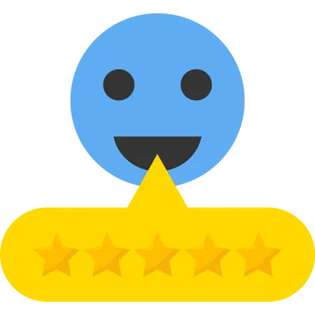 5 star positive reviews from customers  イラスト