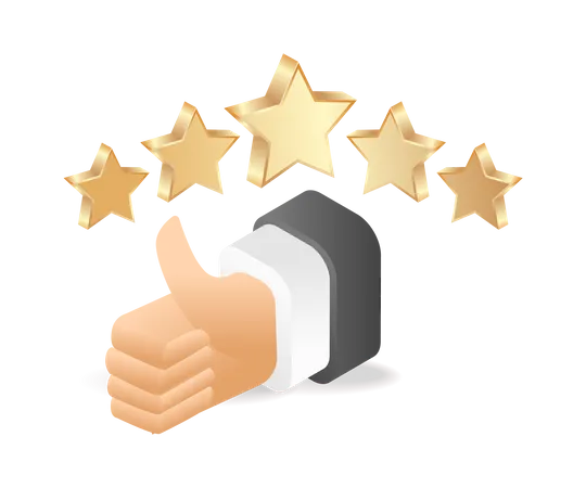 5 star review  Illustration