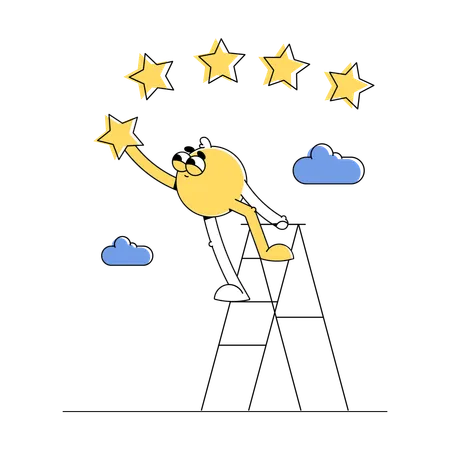 5 stars rating  Illustration