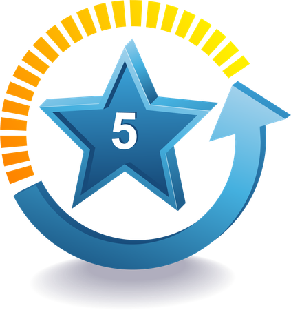 5 Sterne beste Bewertung  Illustration