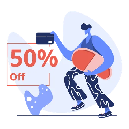 50 % Rabatt am Black Friday  Illustration