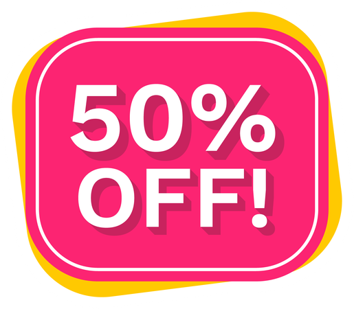 50% Rabatt!  Illustration
