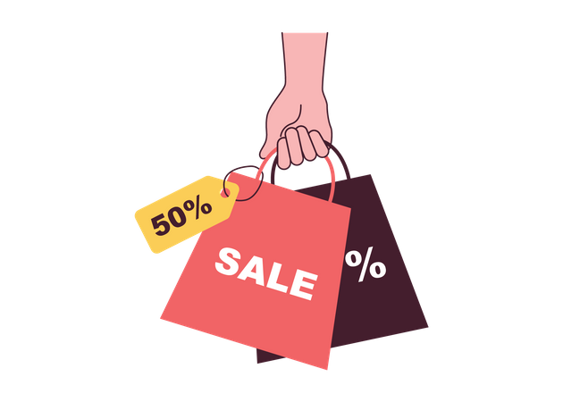 50% sale  일러스트레이션